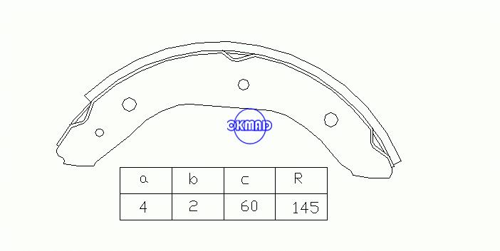 TOYOTA DYNA Platform/Chassis TOYOACE Drum Brake shoes OEM:04494-25020 MK2275 GS7074, OK-BS076